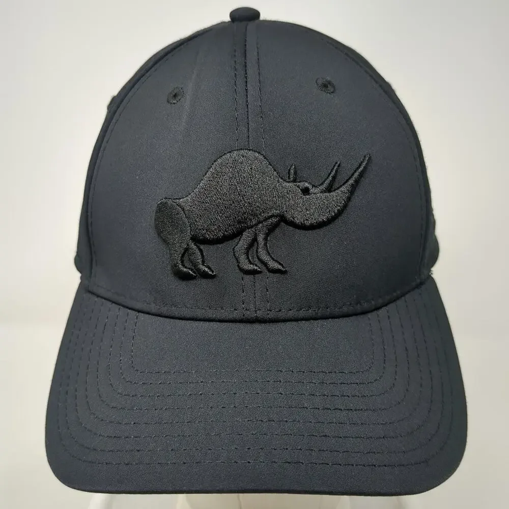 The Game Baseball Cap Black One Size Fitted Rhino Lounge 204 Jackson MS Hat 3D